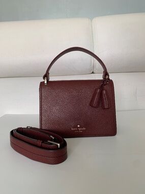 Kate Spade Hayes Medium with Top Handle and Crossbody Genuine Leather Like New
